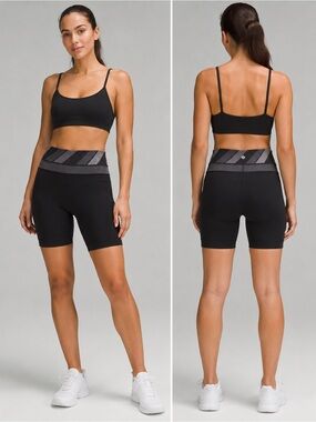 Lululemon Reversible Groove Bike Shorts - Grey/Black